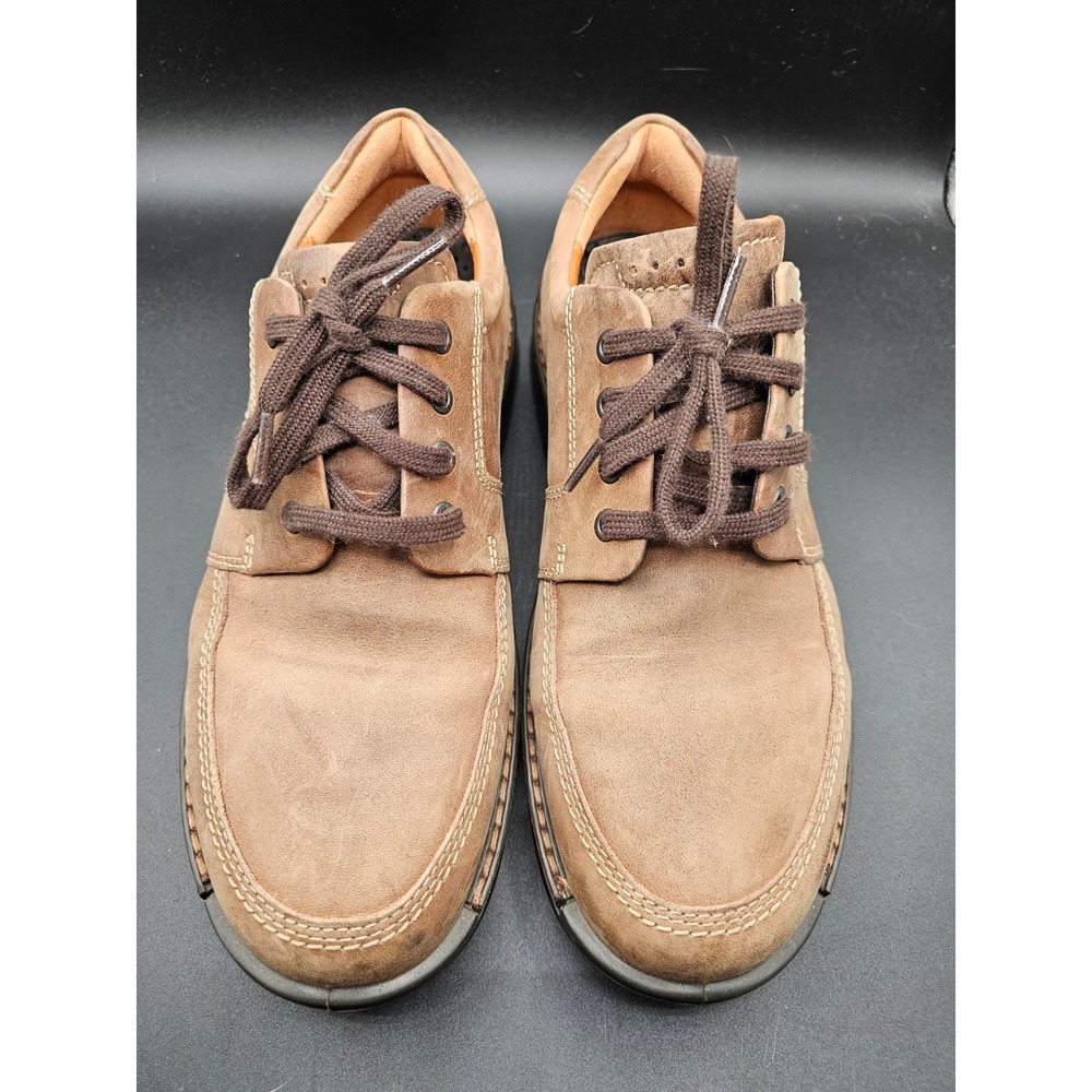ECCO Fusion Mens Brown Nubuck Leather Moc Toe Oxford Shoes 430500104 Size 43